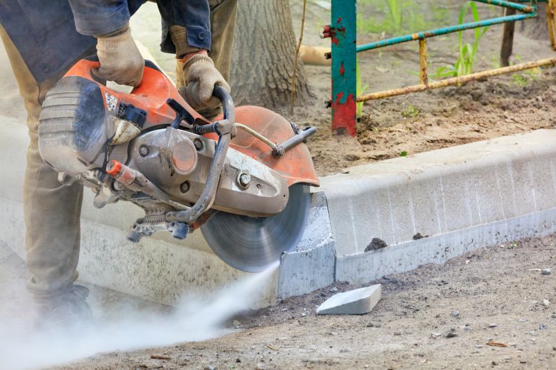 Concrete Curb Cutting in Dayton