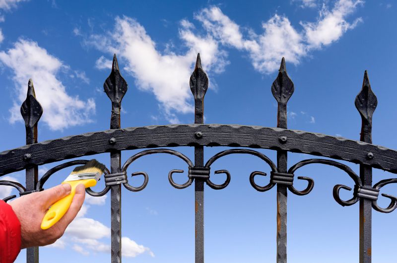 Wrought Iron Fence Painting in Wilmington