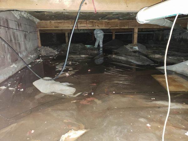 Crawl Space Drainage Install